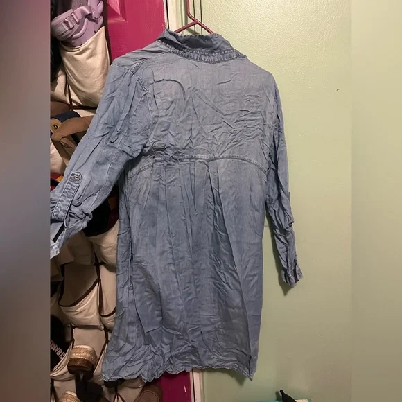 Beachlunchlounge Sky Blue Shirt Dress - Picture 4 of 7